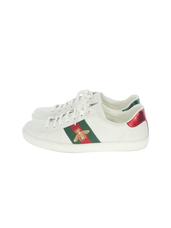 Gucci White Leather Floral Embroidered Ace Sneakers Size 8.5  Gucci Hachi Embroidery Low Top Leather Sneakers 8 White